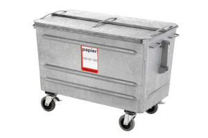 1300 liter papier stalen container